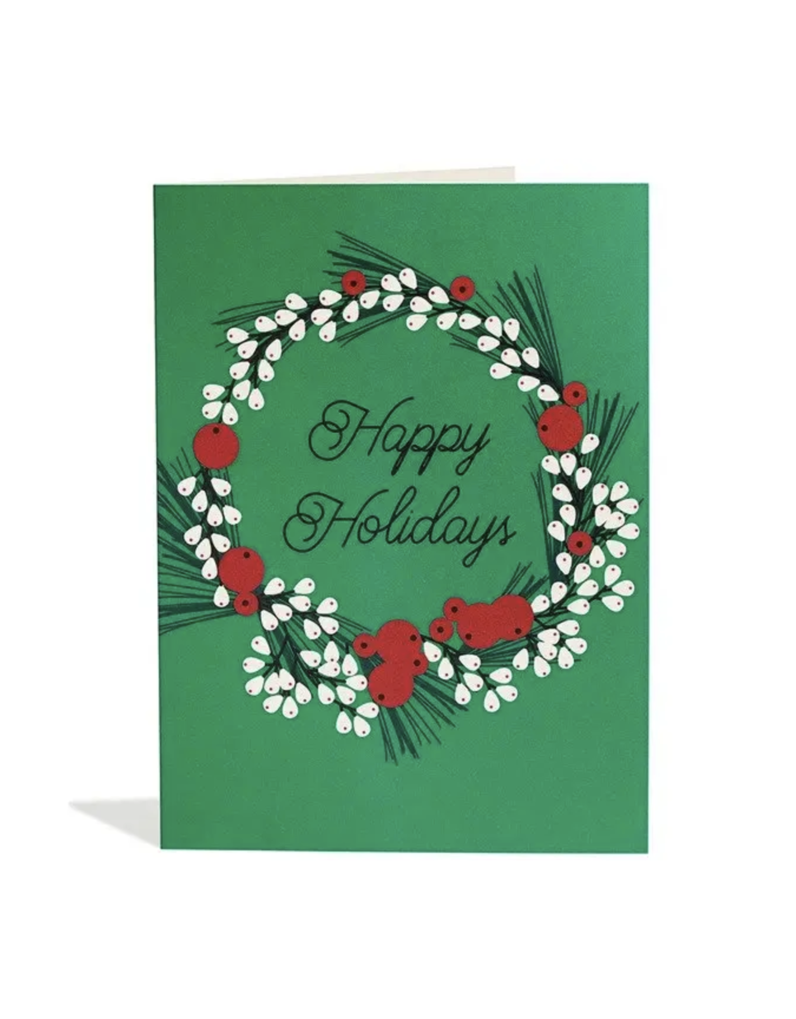 Happy Holidays Wreath Greeting Card