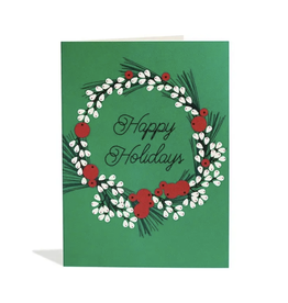 Happy Holidays Wreath Greeting Card