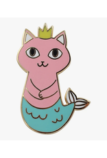 Pink Mermaid Cat Enamel Pin