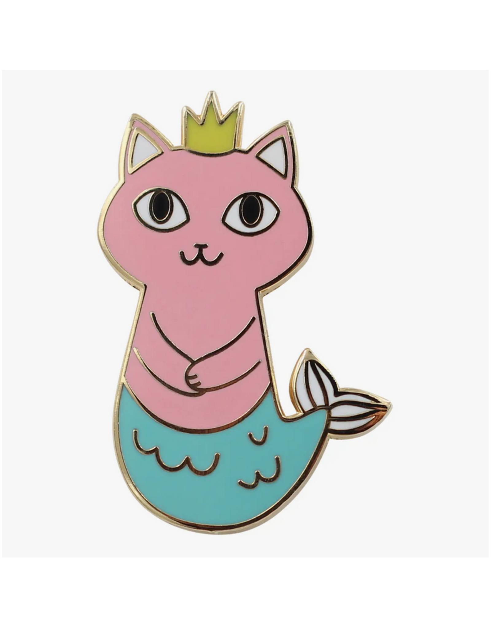 Pink Mermaid Cat Enamel Pin