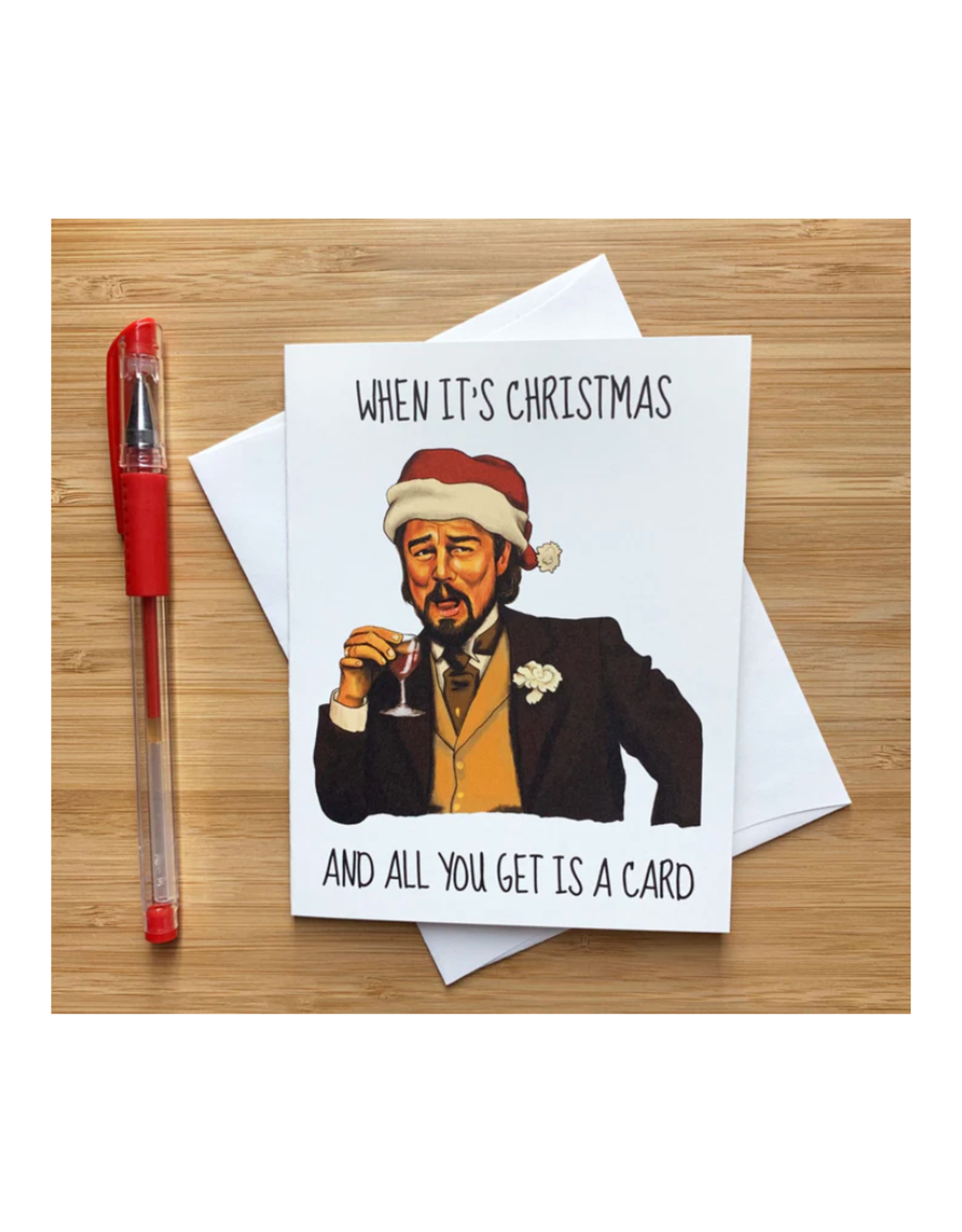 Leo Meme Christmas Greeting Card