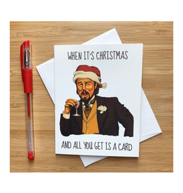 Leo Meme Christmas Greeting Card