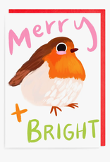 Merry + Bright Robin Greeting Card