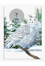 Snowy White Owl Greeting Card