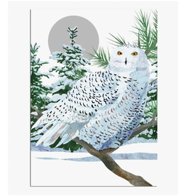 Snowy White Owl Greeting Card