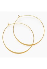 2" Round Hoop Earrings- Gold