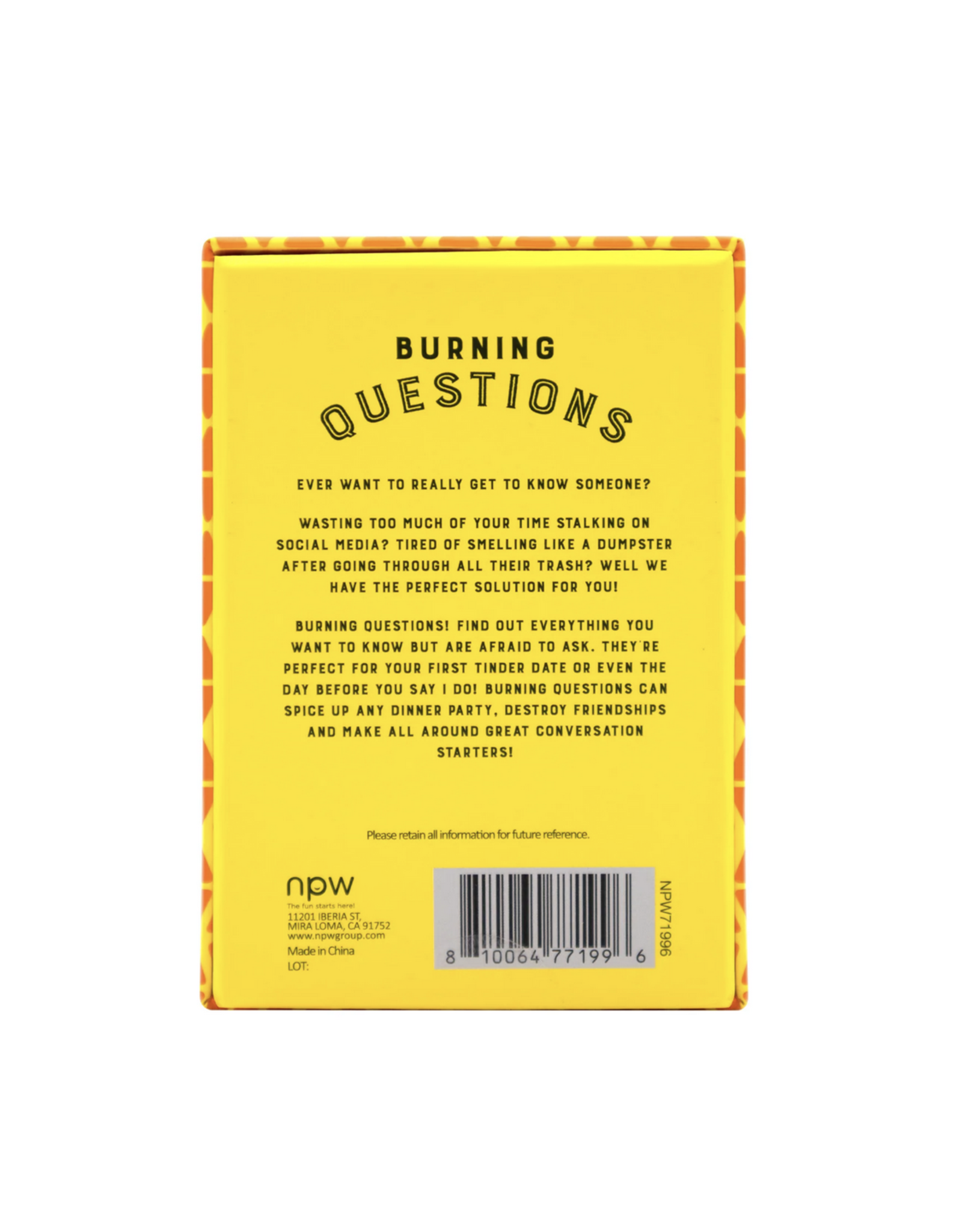 Burning Questions Cards