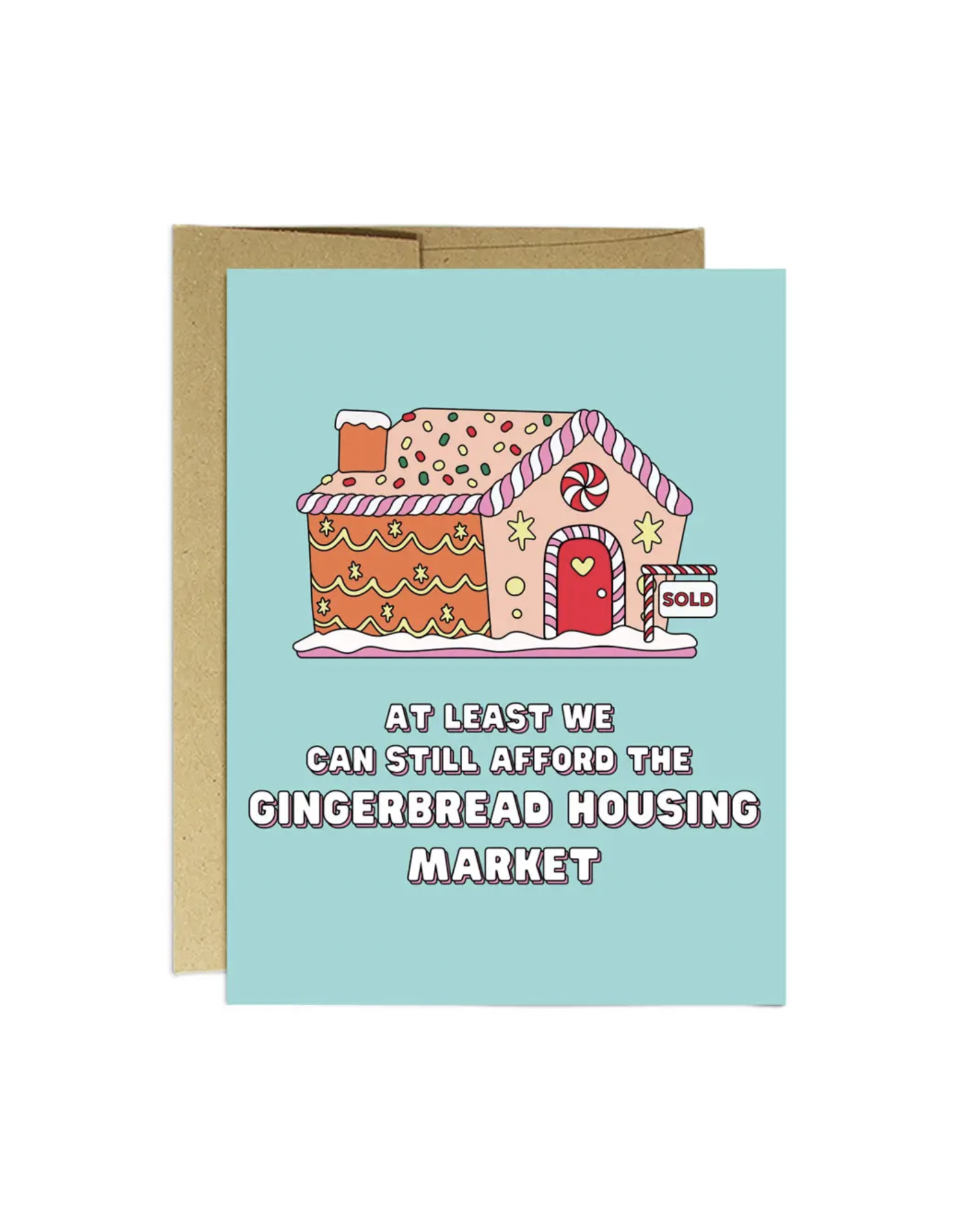 Gingerbread Housing Market Holiday Greeting Card
