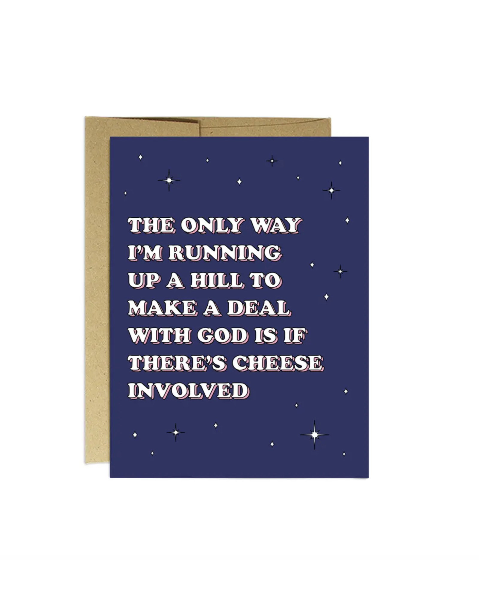 Running Up Cheese Hill Greeting Card
