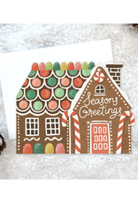 Seasons Greetings Gingerbread House Greeting Card