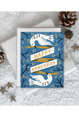 Happy Hanukkah Doves Greeting Card