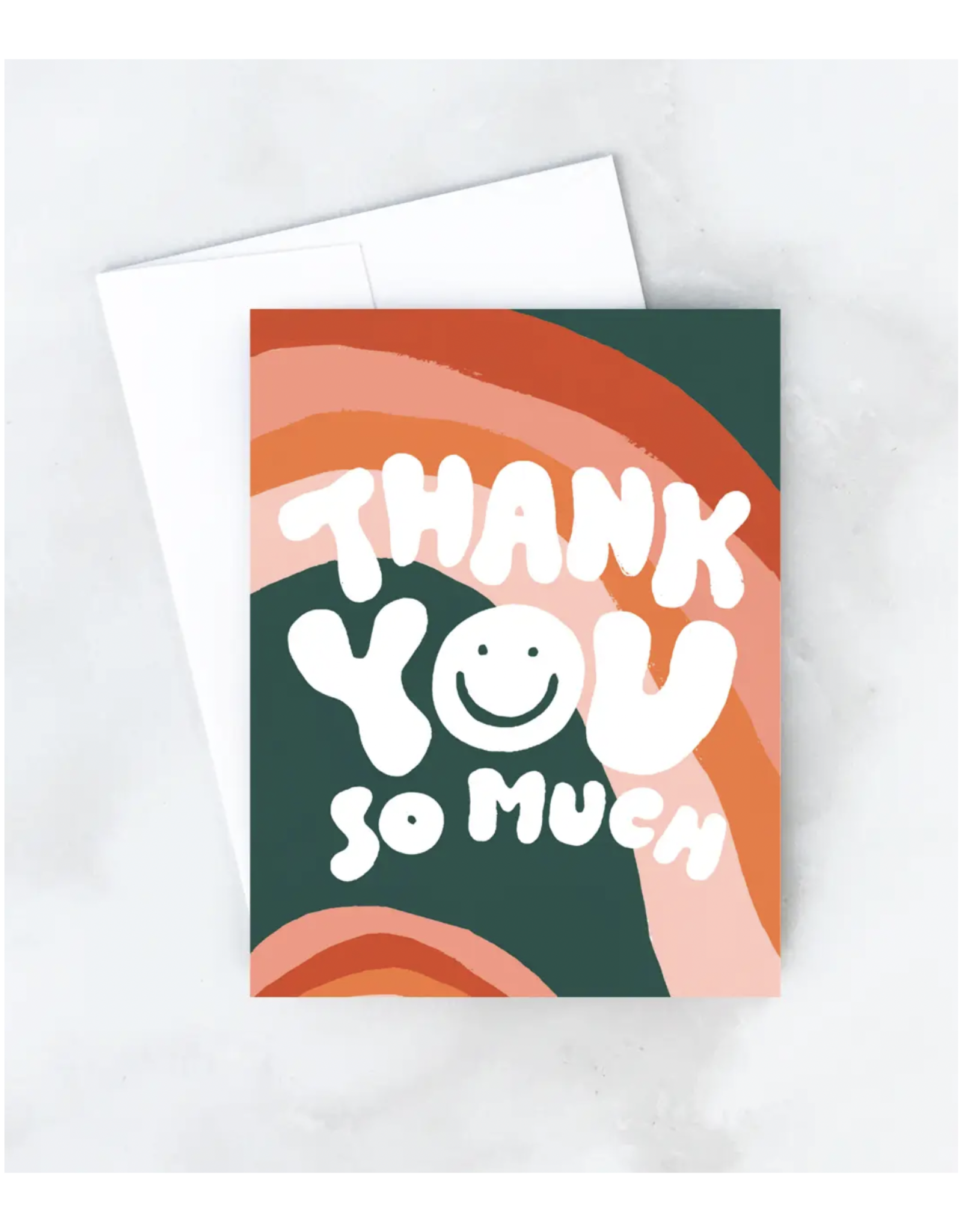 Thank You So Much Wavy Greeting Card