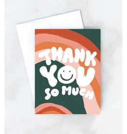 Thank You So Much Wavy Greeting Card