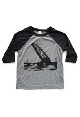 Train Bridge Toddler Baseball Shirt