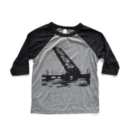 Train Bridge Toddler Baseball Shirt