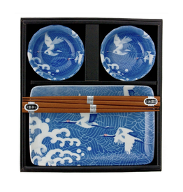 Blue Crane Sushi Set for 2