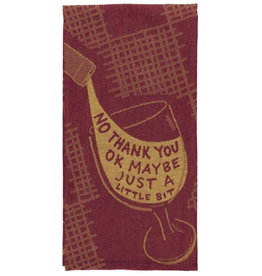 No Thank You Wine Dish Towel