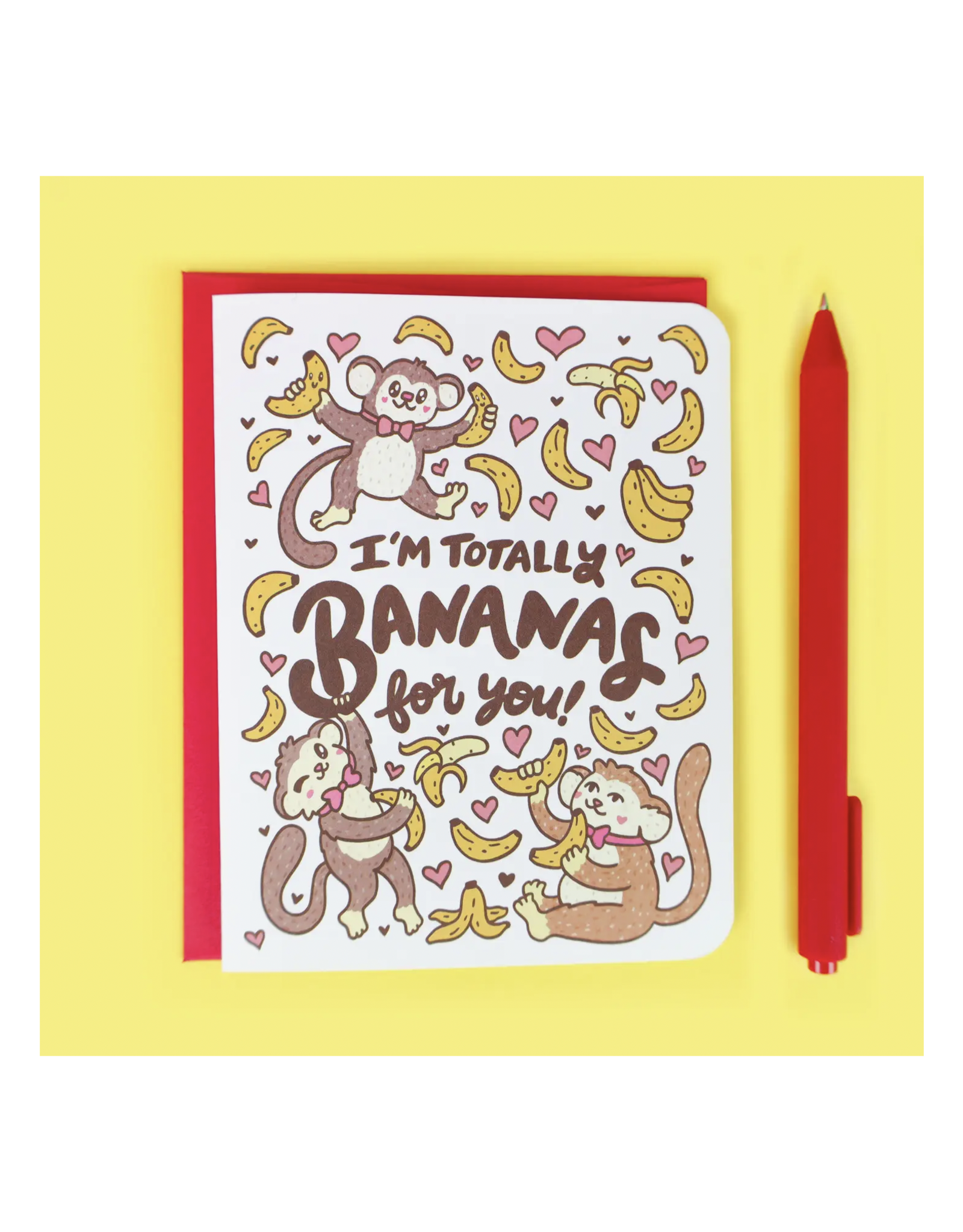 Totally Bananas For You Greeting Card