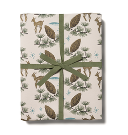 Deer & Pinecones Wrapping Paper - Curbside Pick Up Only