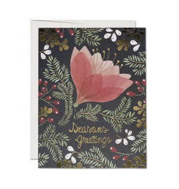 Seasons Greetings Amaryllis Greeting Card