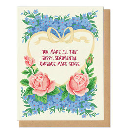 Sentimental Garbage Greeting Card