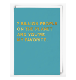 7 Billion People Greeting Card