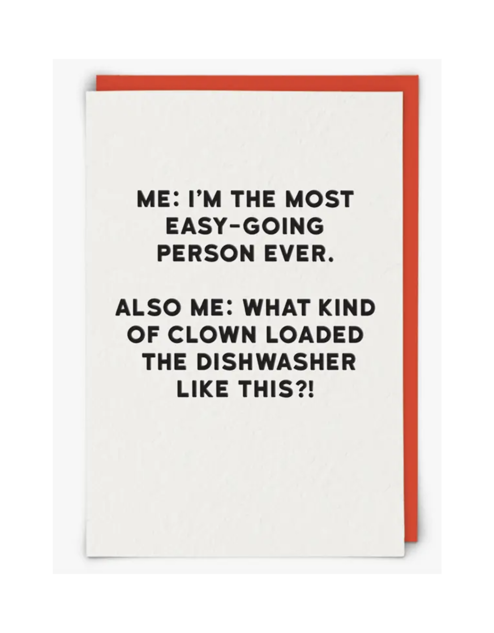 Clown Dishwasher Greeting Card