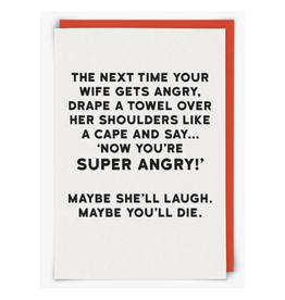 Super Angry Greeting Card