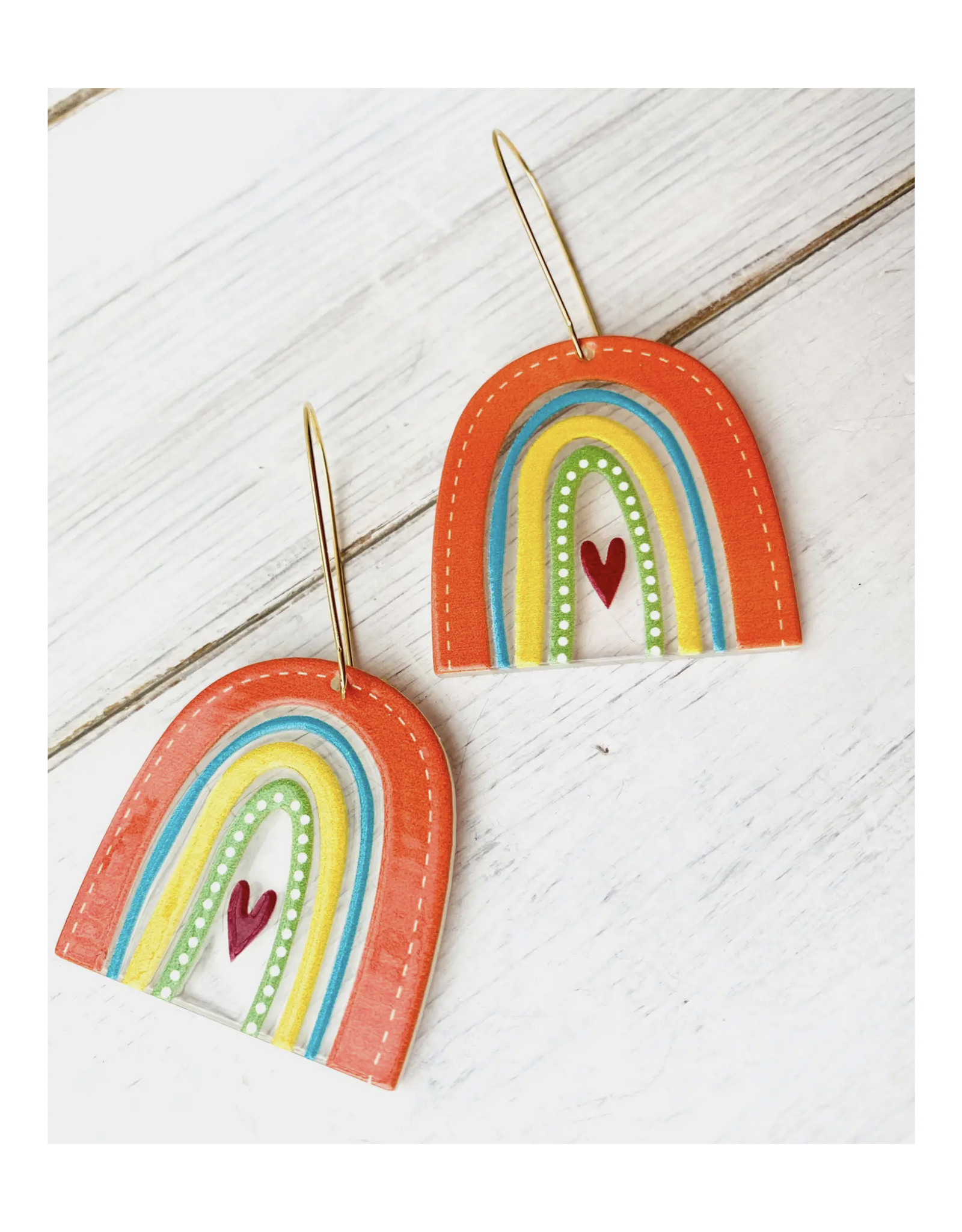 Heart Rainbow Earrings