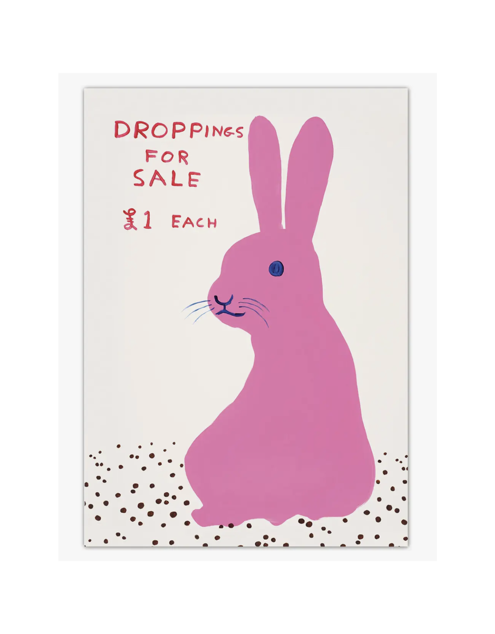 Droppings For Sale Rabbit Postcard