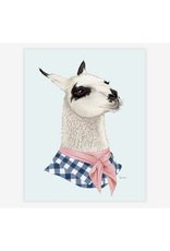 Llama Lady Print