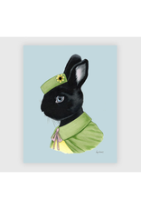 Lady Black Rabbit Print