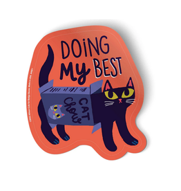 Doing My Best Cat Food Box Sticker