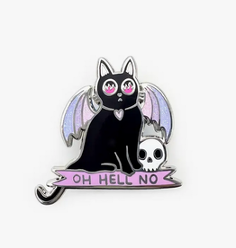 Black Cat Familiar Enamel Pin