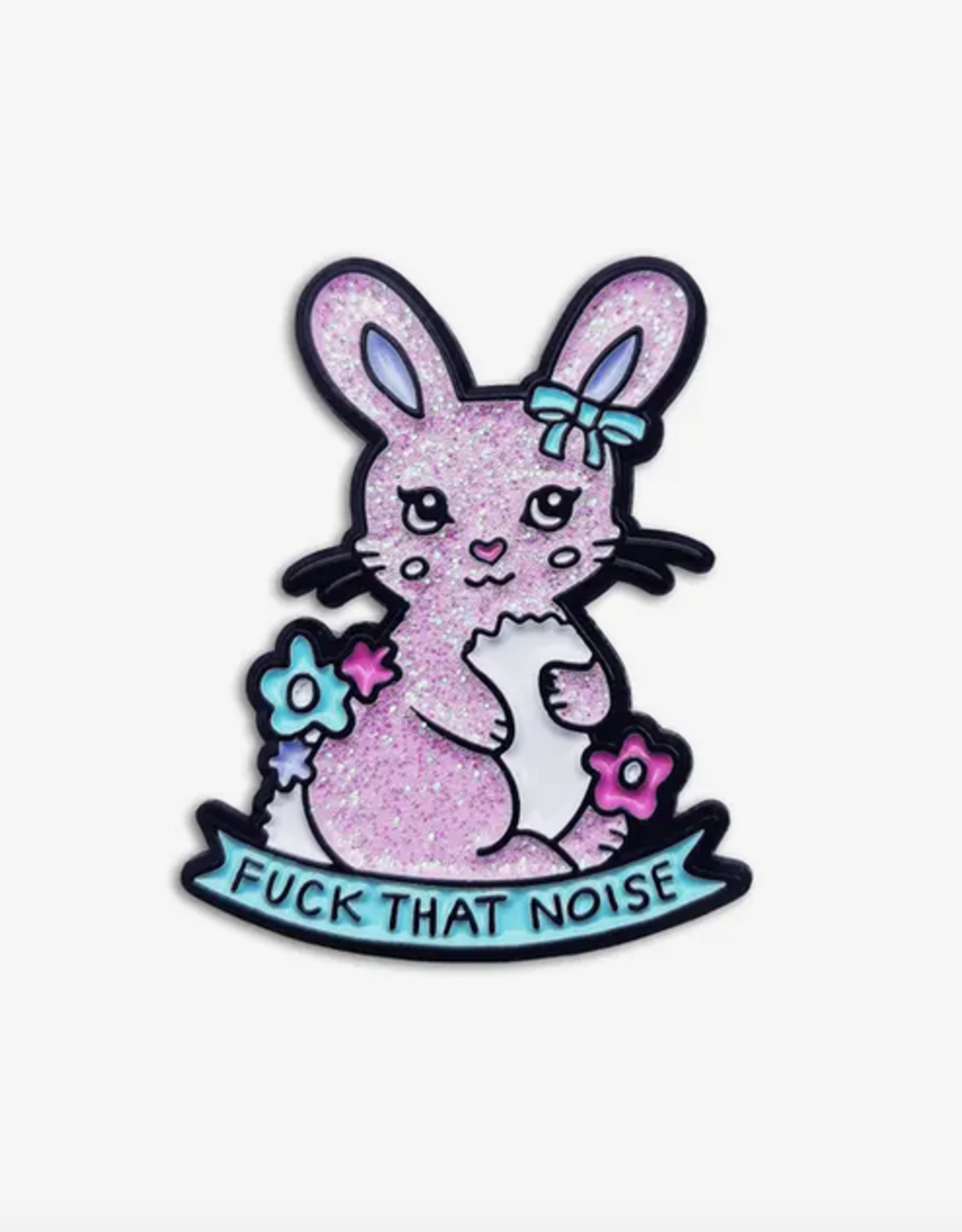 Fuck That Noise Bunny Enamel Pin