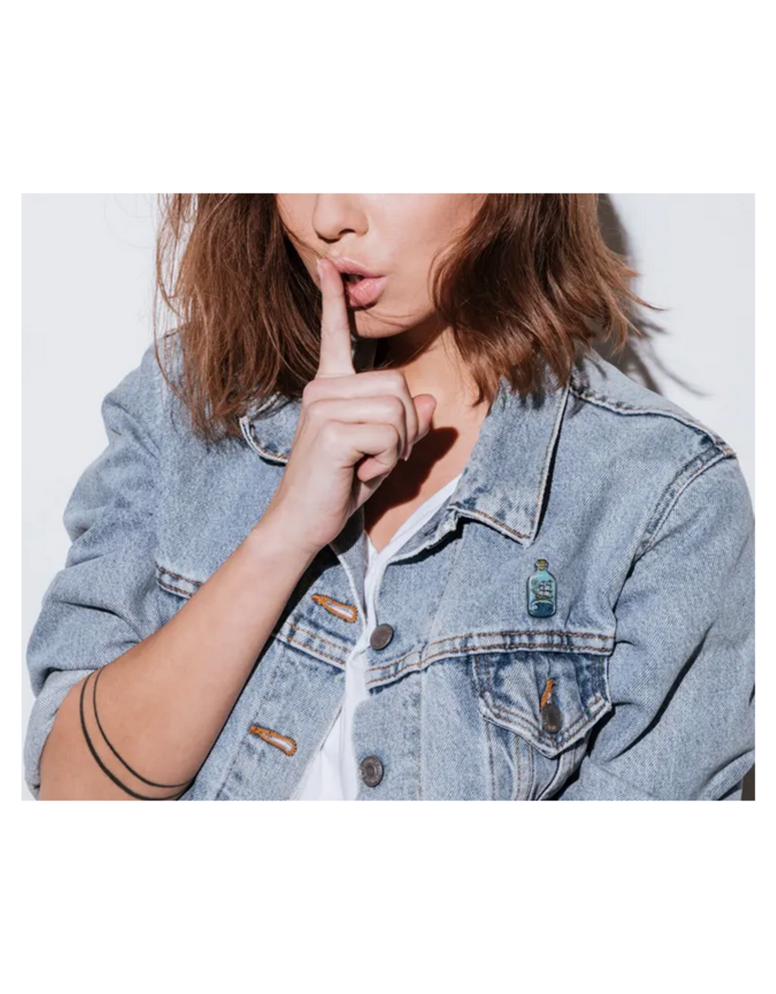 Sailing Ship in a Bottle Enamel Pin