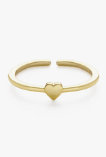 Tiny Gold Heart Ring