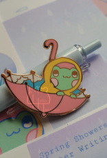 Spring Shower Frog Enamel Pin