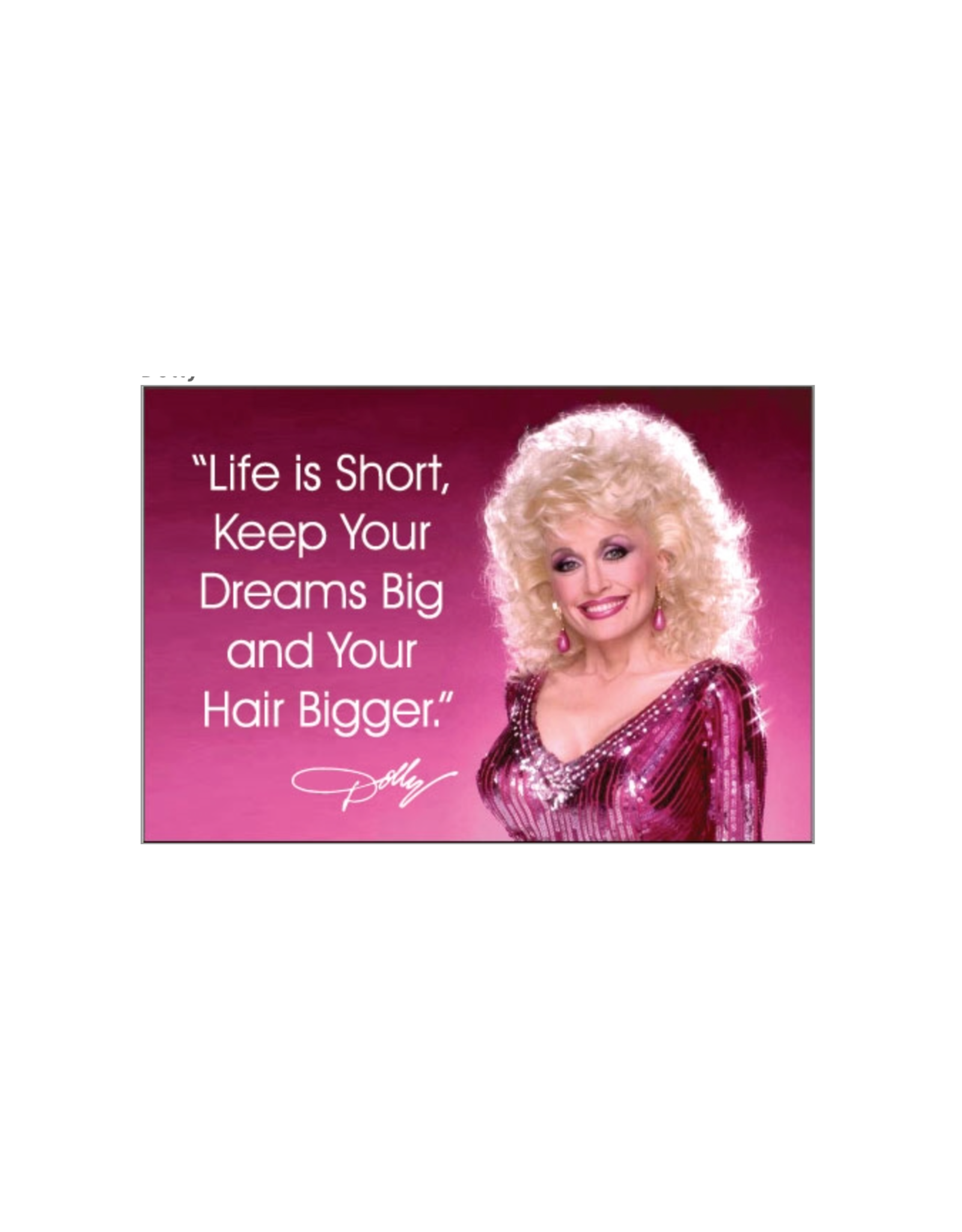 Dreams Big, Hair Bigger Dolly Parton Magnet