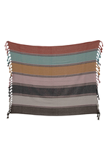 Cotton Blend Striped Throw