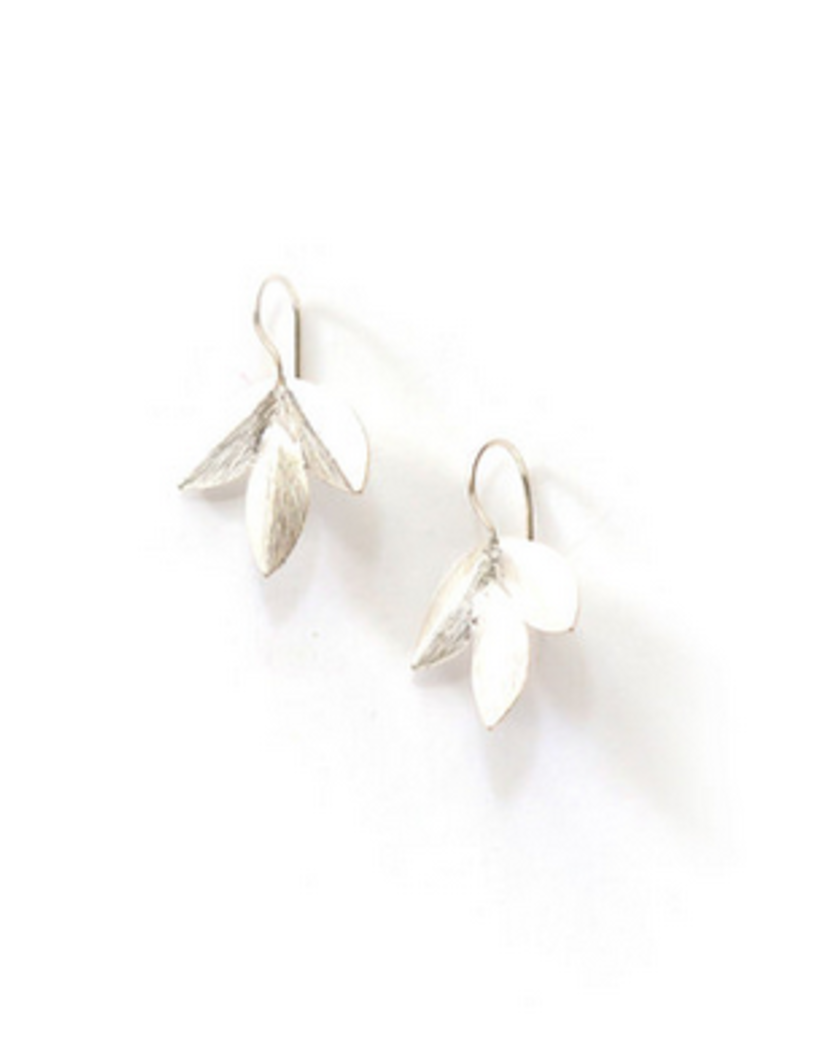 Leaf Cluster Earrings - Silver