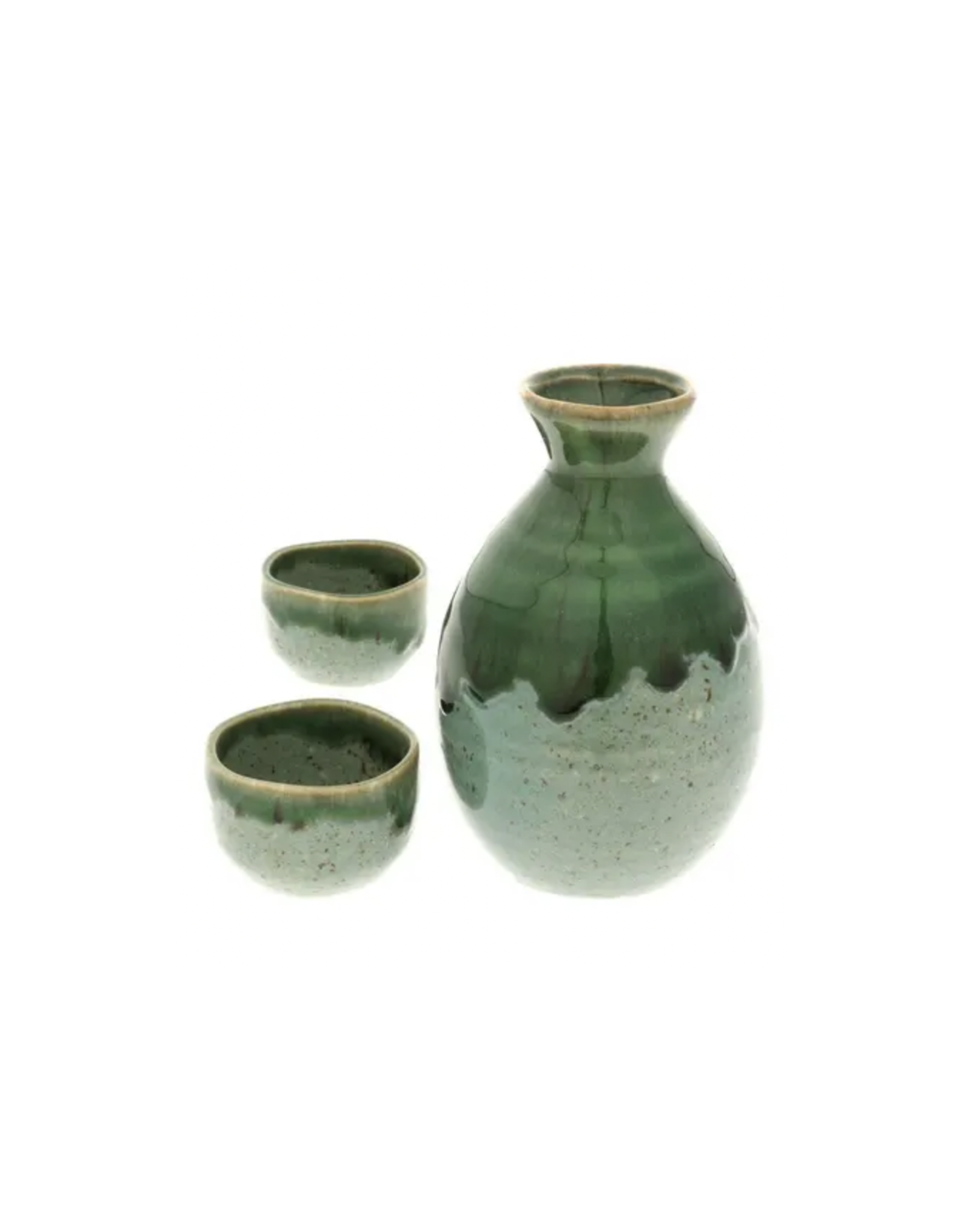 Iriomote Green Sake Set