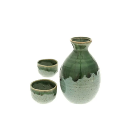 Iriomote Green Sake Set