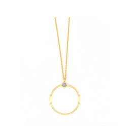 White Stone Loop Necklace