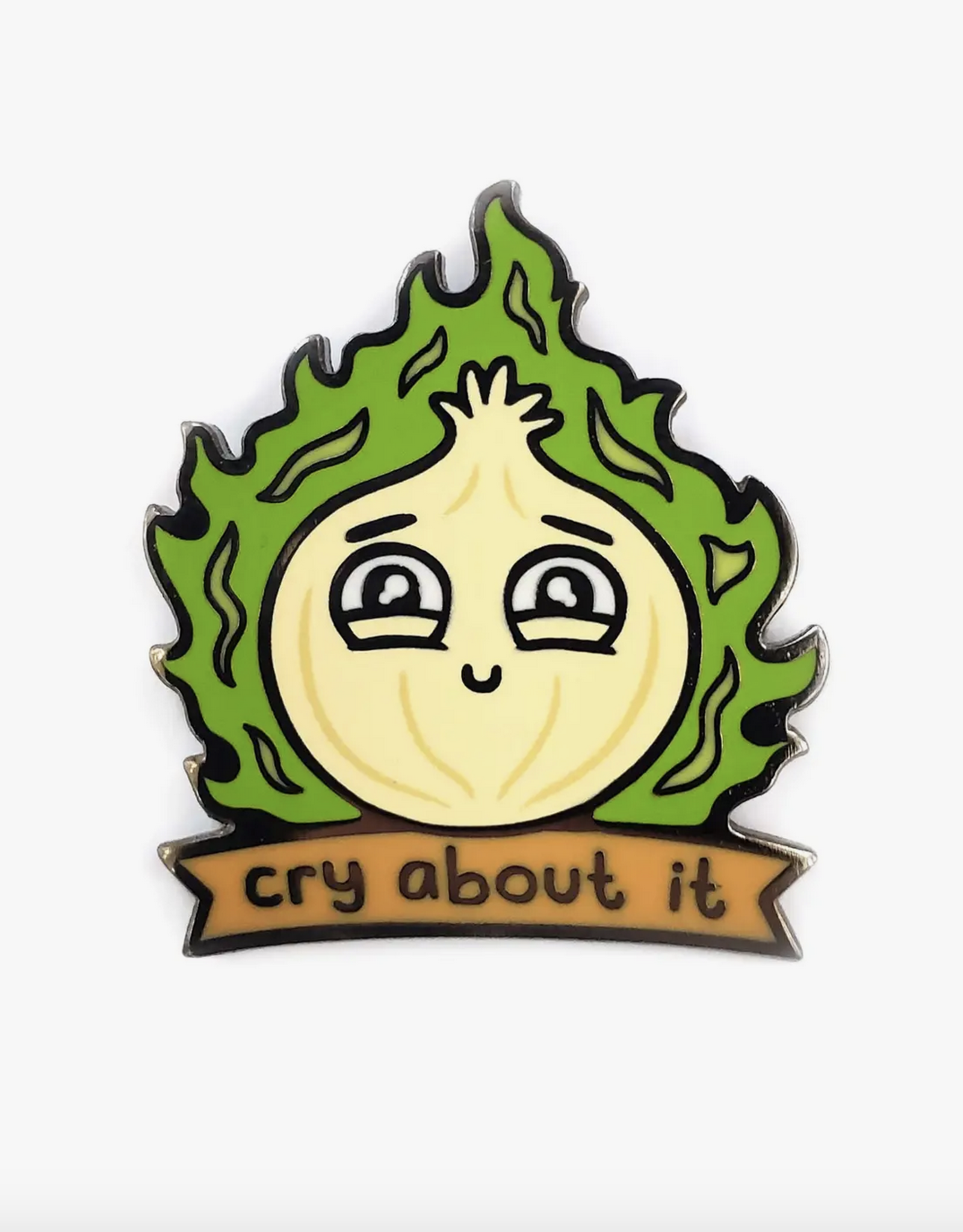 Cry About It Onion Enamel Pin