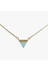 Turquoise Triangle Charm Necklace