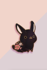 Black Rabbit Enamel Pin