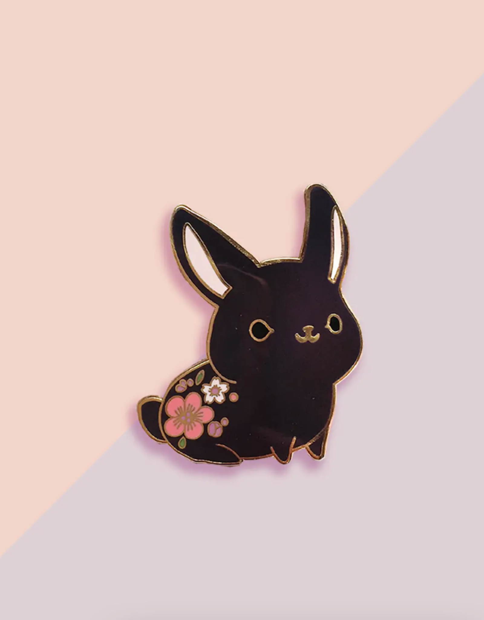 Black Rabbit Enamel Pin