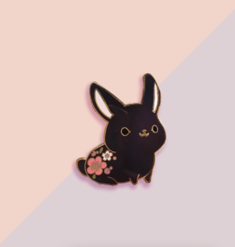 Black Rabbit Enamel Pin