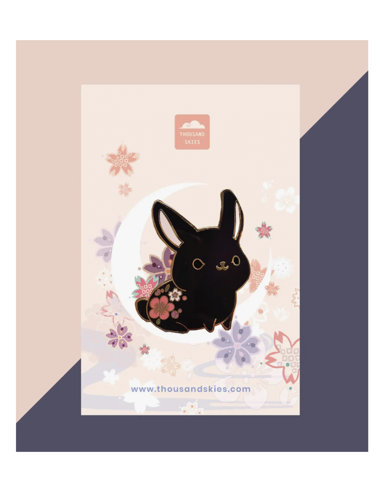 Black Rabbit Enamel Pin